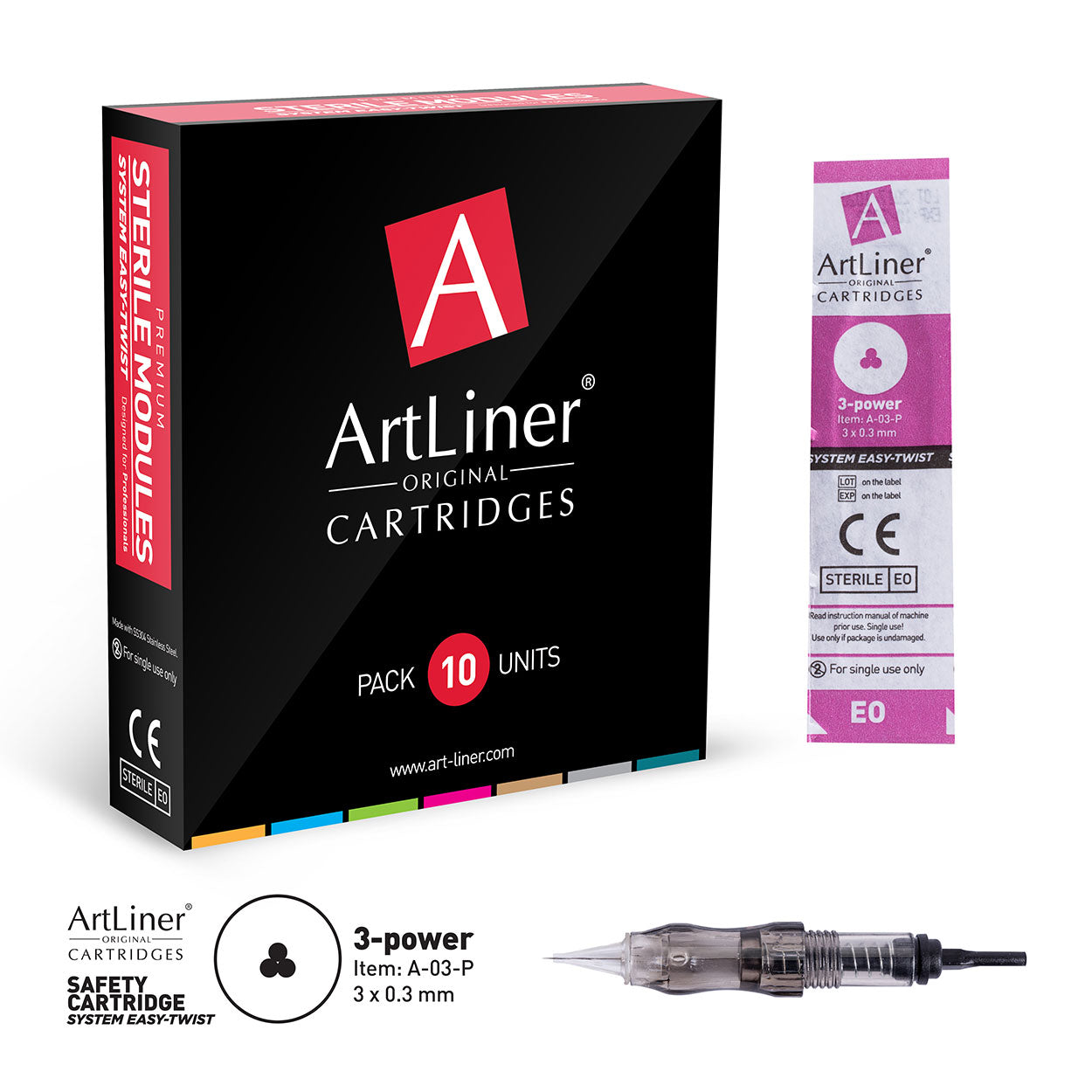 Cartouches d'aiguilles 3-POWER (0,3 mm) ArtLiner®